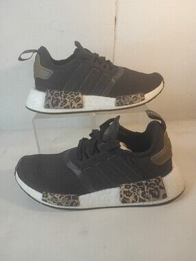 ADIDAS NMD R1 Core Black Wild Brown Womens Size 6 Sneakers Running GX2027